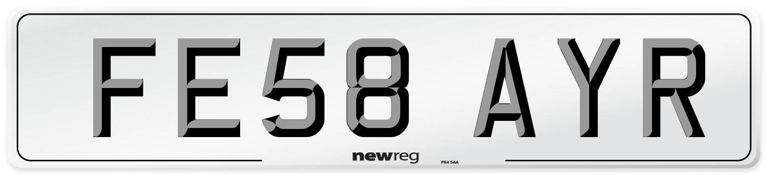 FE58 AYR Number Plate from New Reg